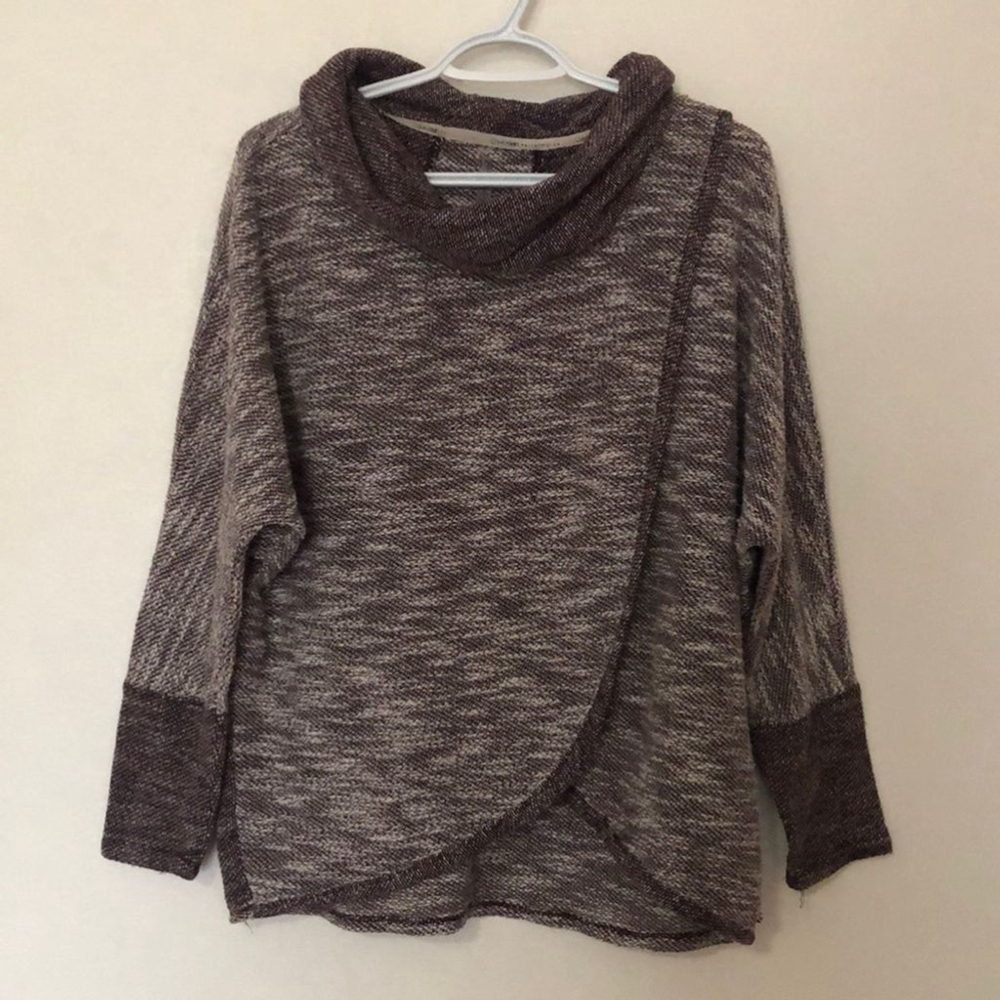 Calvin Klein Performance knit cowl sweater Purple Maroon size Medium Athleisure